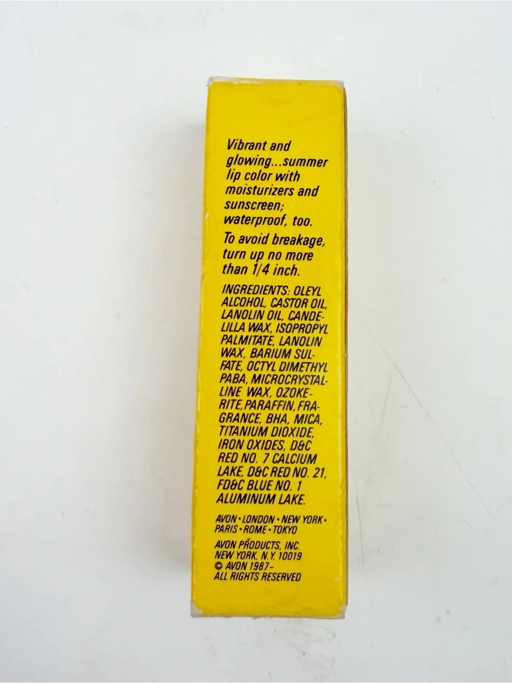 Vtg 80s Avon Color Active Lip Color Lipstick .13oz Vibrant Rose Box New *Read